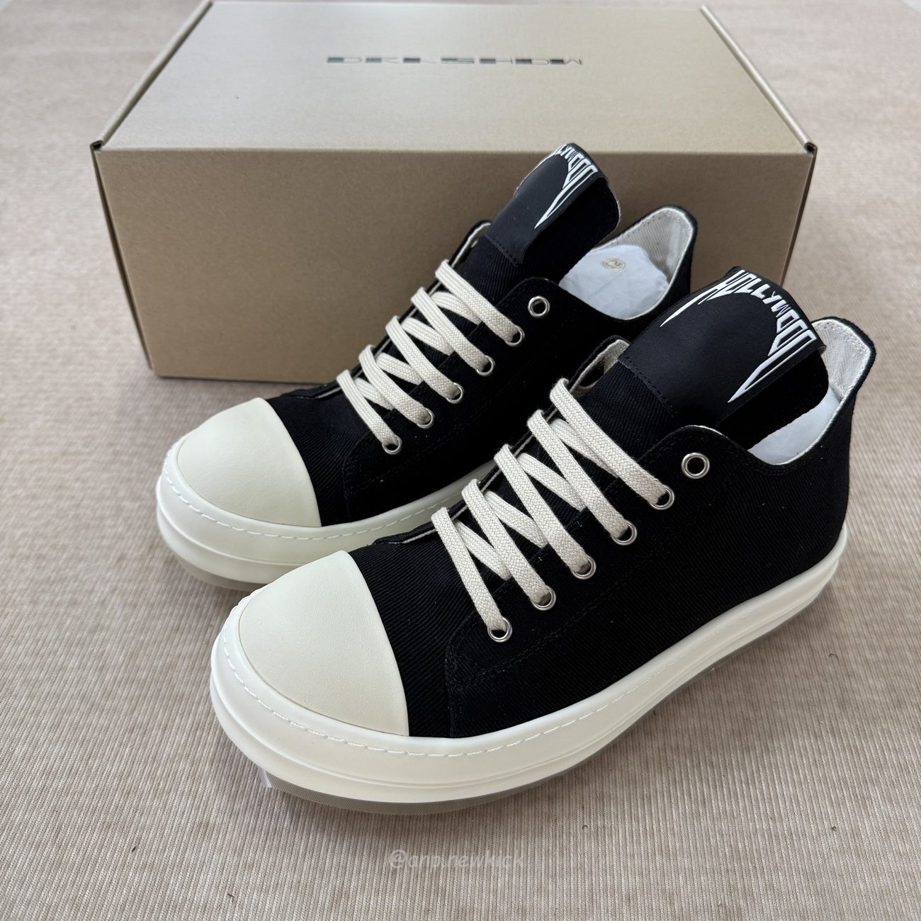 Rick Owens Hollywood Drkshdw Low Black Milk Womens Ds01e3802 Doeh1 911 (3) - www.newkick.vip